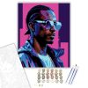 Futuristic Zenész Portré - számfestő készlet - Számfestő.hu - 50×60cm - keretre feszítve