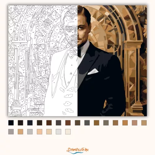 Gatsby Stílusban - számfestő készlet - Számfestő.hu - 40×50cm - Keret nélkül