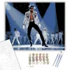 Michael Jackson Moonwalk Portré - számfestő készlet - Számfestő.hu - 40×50cm - keret nélkül