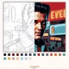 Elvis Presley Neon Portré - számfestő készlet - Számfestő.hu - 40×50cm - Keret nélkül