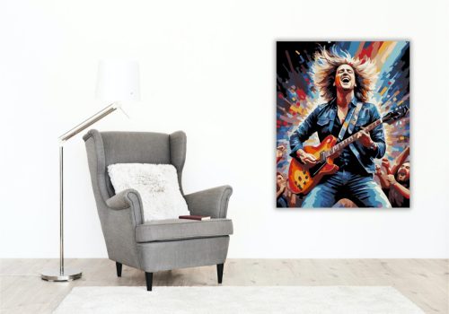 Rock Zenész Koncerten - számfestő készlet - Számfestő.hu - 40×50cm - keretre feszítve