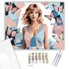 Taylor Swift Portré - számfestő készlet - Számfestő.hu - 40×50cm - keret nélkül