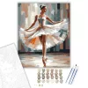 Balerina Piruett Közben - számfestő készlet - Számfestő.hu - 60×70cm - keret nélkül