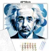 Albert Einstein Portré - számfestő készlet - Számfestő.hu - 40×50cm - Keret nélkül