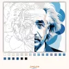 Albert Einstein Portré - számfestő készlet - Számfestő.hu - 40×50cm - Keret nélkül