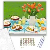 Húsvéti Brunch Asztal - számfestő készlet - Számfestő.hu - 50×60cm - keret nélkül