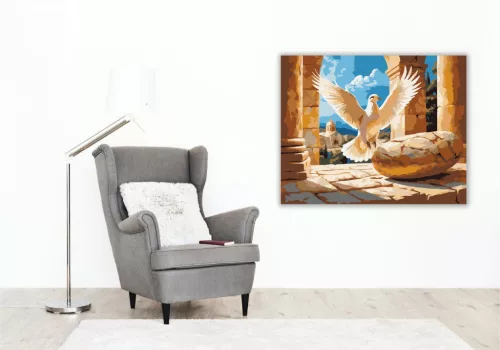 Feltámadás Szimbóluma - számfestő készlet - Számfestő.hu - 80×100cm - keret nélkül
