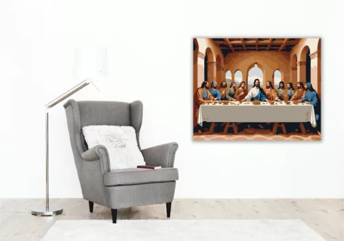 Az Utolsó Vacsora - számfestő készlet - Számfestő.hu - 40×50cm - keret nélkül