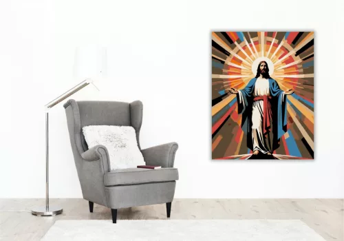 Jézus Feltámadása - számfestő készlet - Számfestő.hu - 50×60cm - keret nélkül