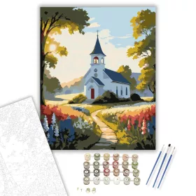 Napkelte a Vidéki Kápolnánál - számfestő készlet - Számfestő.hu - 40×50cm - keret nélkül
