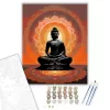 Meditáló Buddha Mandalával - számfestő készlet - Számfestő.hu - 40×50cm - keret nélkül