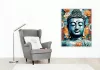 Buddha Arca Lótuszokkal - számfestő készlet - Számfestő.hu - 40×50cm - keret nélkül