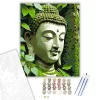 Buddha Arca Erdő Harmóniájában - számfestő készlet - Számfestő.hu - 50×60cm - keretre feszítve