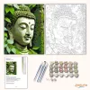 Buddha Arca Erdő Harmóniájában - számfestő készlet - Számfestő.hu - 40×50cm - Keret nélkül