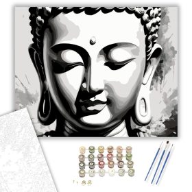 Buddha Arc Nyugalomban - számfestő készlet - Számfestő.hu - 40×50cm - keret nélkül