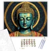 Modern Buddha Mandalával - számfestő készlet - Számfestő.hu - 40×50cm - keret nélkül