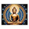 Arany Buddha Kozmikus Háttérrel - számfestő készlet - Számfestő.hu - 40×50cm - Keret nélkül