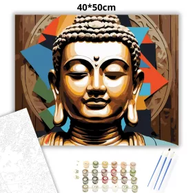 Graffiti Buddha - számfestő készlet - Számfestő.hu - 40×50cm - Keret nélkül