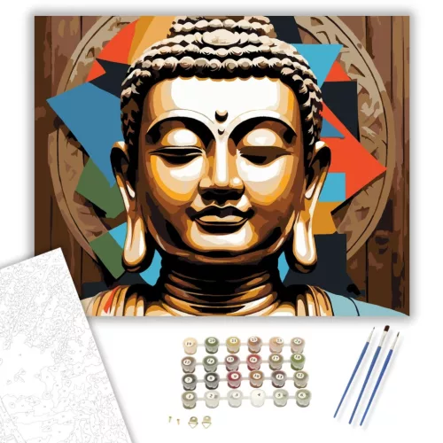 Graffiti Buddha - számfestő készlet - Számfestő.hu - 40×50cm - keret nélkül