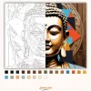 Graffiti Buddha - számfestő készlet - Számfestő.hu - 40×50cm - Keret nélkül