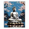 Buddha Cseresznyevirágok Kertjében - számfestő készlet - Számfestő.hu - 40×50cm - Keret nélkül