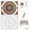 Buddhista Szimbólumok Mandala - számfestő készlet - Számfestő.hu - 60×70cm - Keret nélkül