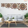 Buddhista Szimbólumok Mandala - számfestő készlet - Számfestő.hu - 80×100cm - Keret nélkül