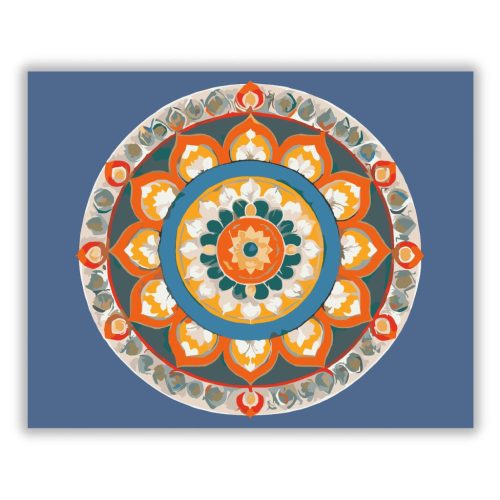 Buddhista Szimbólumokkal Díszített Mandala - Számfestő.hu