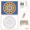 Buddhista Szimbólumokkal Díszített Mandala - számfestő készlet - Számfestő.hu - 40×50cm - Keret nélkül