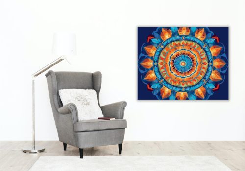Ragyogó Többrétegű Mandala - számfestő készlet - Számfestő.hu - 50×60cm - keret nélkül