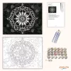 Fehér Mandala Kőhatással - számfestő készlet - Számfestő.hu - 40×50cm - Keret nélkül