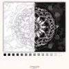 Fehér Mandala Kőhatással - számfestő készlet - Számfestő.hu - 40×50cm - Keret nélkül