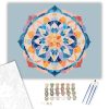 Pasztell Virágzó Mandala - számfestő készlet - Számfestő.hu - 40×50cm - keret nélkül