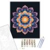 Ragyogó Kozmikus Mandala - számfestő készlet - Számfestő.hu - 80×100cm - keretre feszítve
