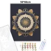 Arany Mandala Kék Alapon - számfestő készlet - Számfestő.hu - 50×60cm - Keret nélkül