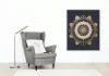 Arany Mandala Kék Alapon - számfestő készlet - Számfestő.hu - 60×70cm - Keret nélkül