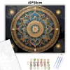 Arany és Kék Mandala - számfestő készlet - Számfestő.hu - 40×50cm - Keret nélkül