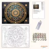 Arany és Kék Mandala - számfestő készlet - Számfestő.hu - 40×50cm - Keret nélkül