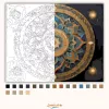 Arany és Kék Mandala - számfestő készlet - Számfestő.hu - 40×50cm - Keret nélkül