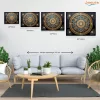 Arany és Kék Mandala - számfestő készlet - Számfestő.hu - 40×50cm - Keret nélkül