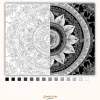 Ezüstös Mandala Szimmetriával - számfestő készlet - Számfestő.hu - 40×50cm - Keret nélkül