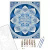 Jégkristály Mandala - számfestő készlet - Számfestő.hu - 80×100cm - keret nélkül