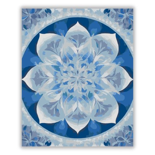 Jégkristály Mandala - számfestő készlet - Számfestő.hu