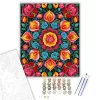 Virágos Mandala Rózsákkal és Tulipánokkal - számfestő készlet - Számfestő.hu - 40×50cm - keret nélkül