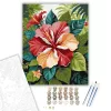 Trópusi Hibiszkusz Mandala - számfestő készlet - Számfestő.hu - 40×50cm - keret nélkül