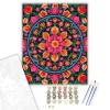 Virágos Mandala Rózsákkal és Tulipánokkal - számfestő készlet - Számfestő.hu - 40×50cm - keret nélkül