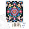 Virágkert Mandala Élénk Színekkel - számfestő készlet - Számfestő.hu - 60×70cm - keret nélkül