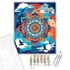 Égbolt Mandala Felhőkkel és Madarakkal - számfestő készlet - Számfestő.hu - 40×50cm - keret nélkül
