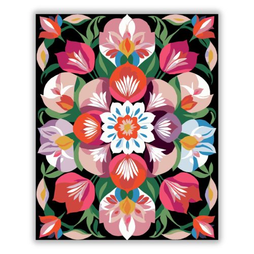 Virágkert Mandala Rózsákkal és Tulipánokkal - Számfestő.hu