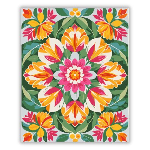 Tavaszi Virág Mandala - számfestő készlet - Számfestő.hu